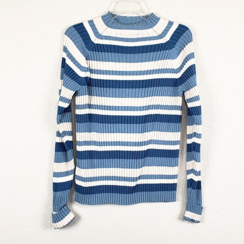 Studio Works striped turtleneck